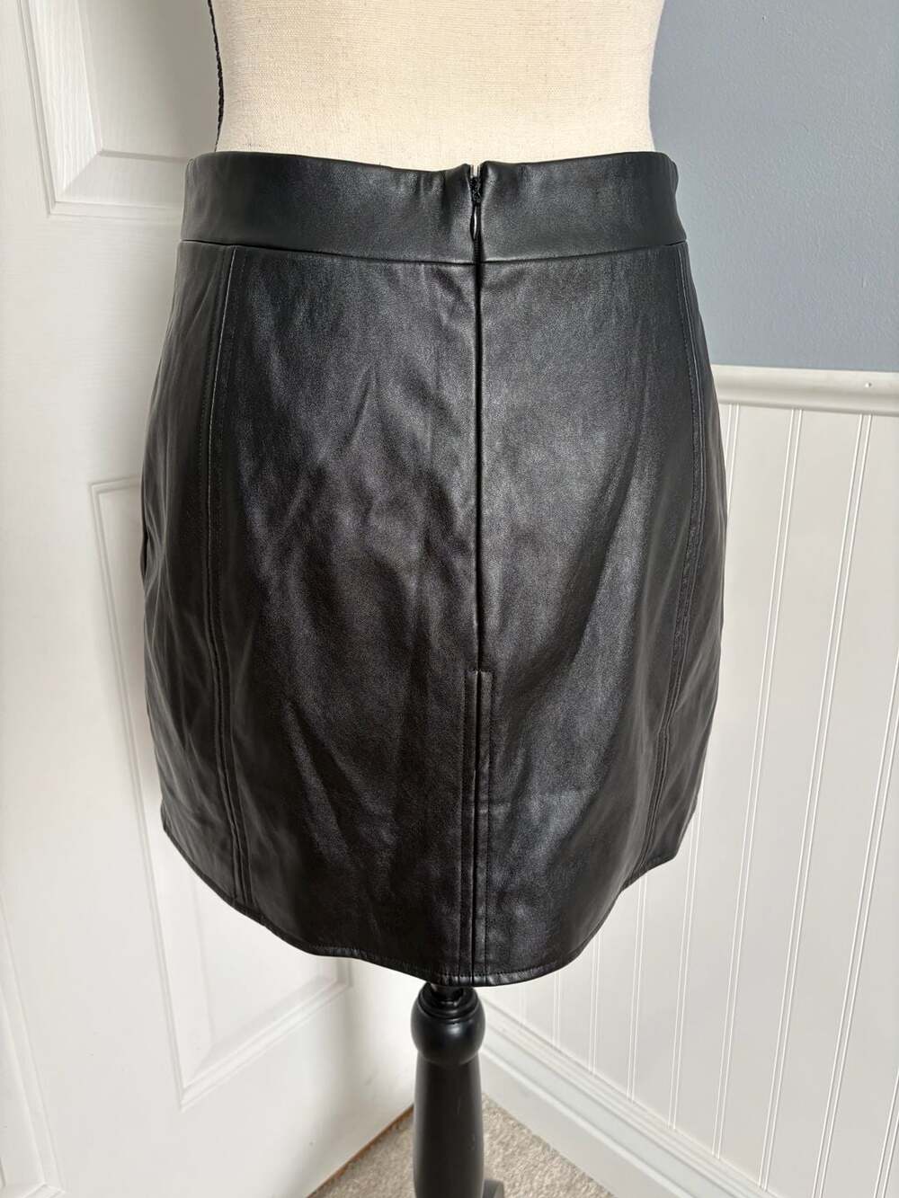 BuddyLove Black Star Faux Leather Mini Skirt - Picture 3 of 7